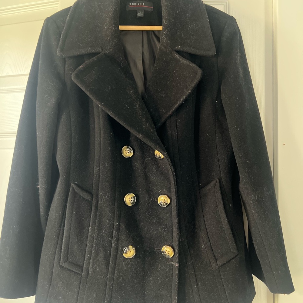Jason Kole Women's Black Peacoat Size Med